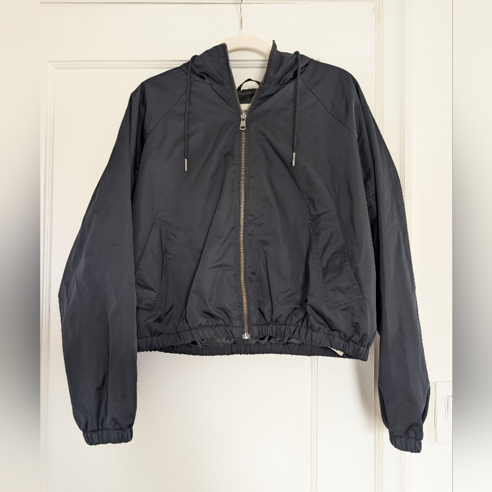 Abercrombie & Fitch YPB Lightweight Hooded Windbreaker Jacket - Black